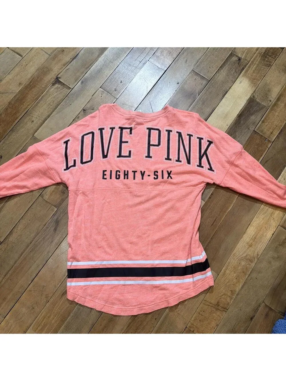 Victoria's Secret PINK Women's Orange and Pink Shirt